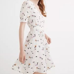 Madewell Womens Daylily Pintuck Dress Size 8